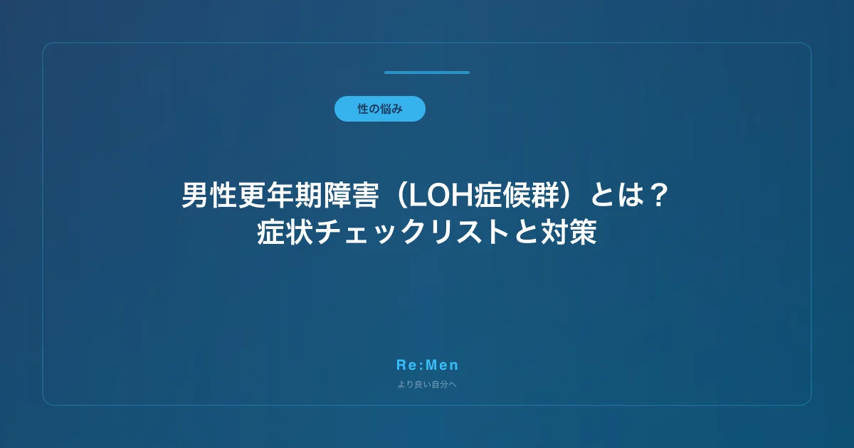 男性更年期障害（LOH症候群）とは？症状チェックリストと対策のサムネイル画像