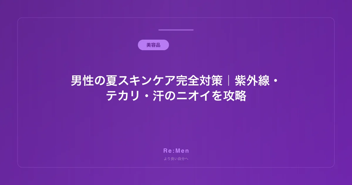 男性の夏スキンケア完全対策|紫外線・テカリ・汗のニオイを攻略
