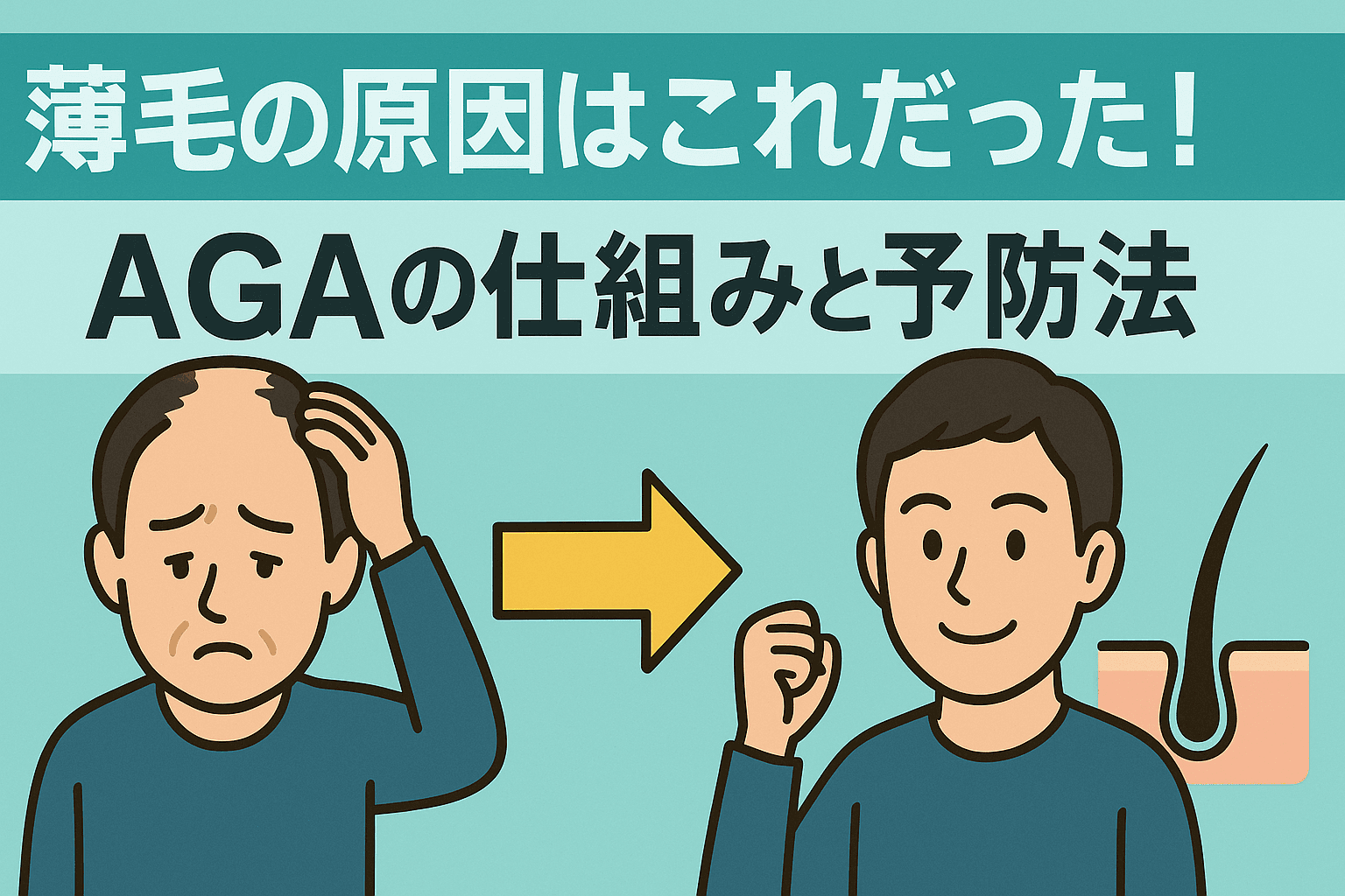 薄毛の原因はこれだった!AGAの仕組みと予防法のメイン画像