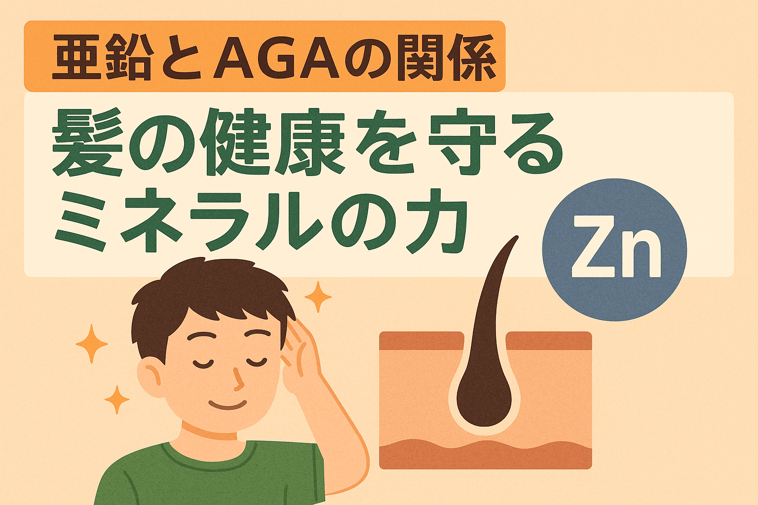 亜鉛とAGAの関係:髪の健康を守るミネラルの力のメイン画像