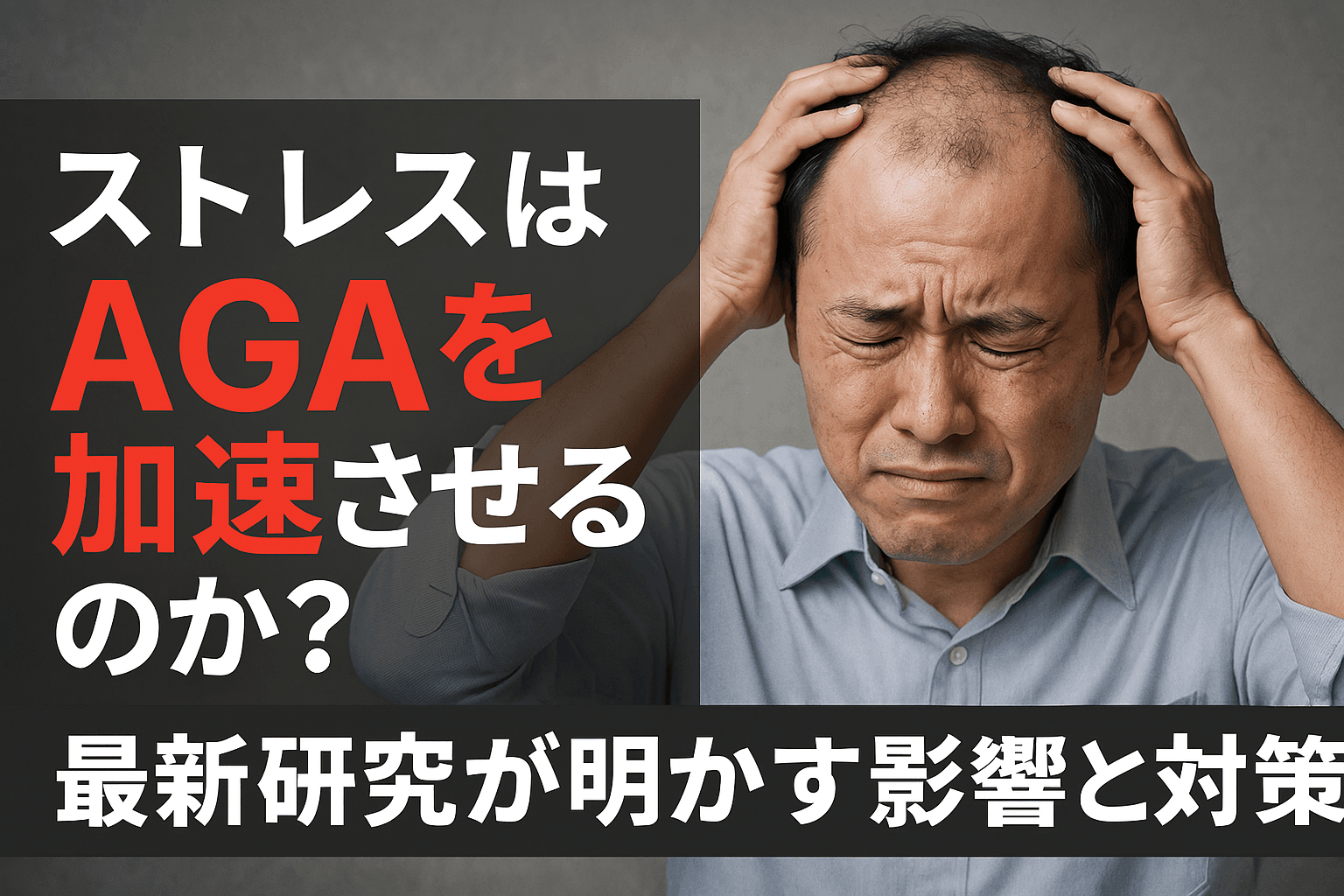 ストレスはAGAを加速させるのか?最新研究が明かす影響と対策のメイン画像