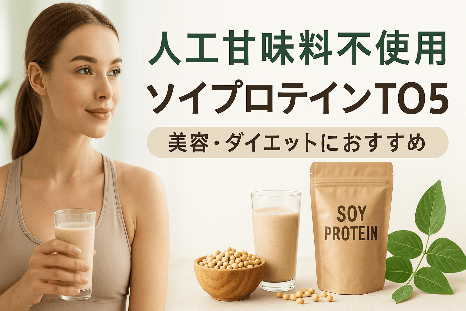 人工甘味料不使用プロテイン おすすめ 5選|2026 最新ソイ・ホエイ比較 のメインビジュアル