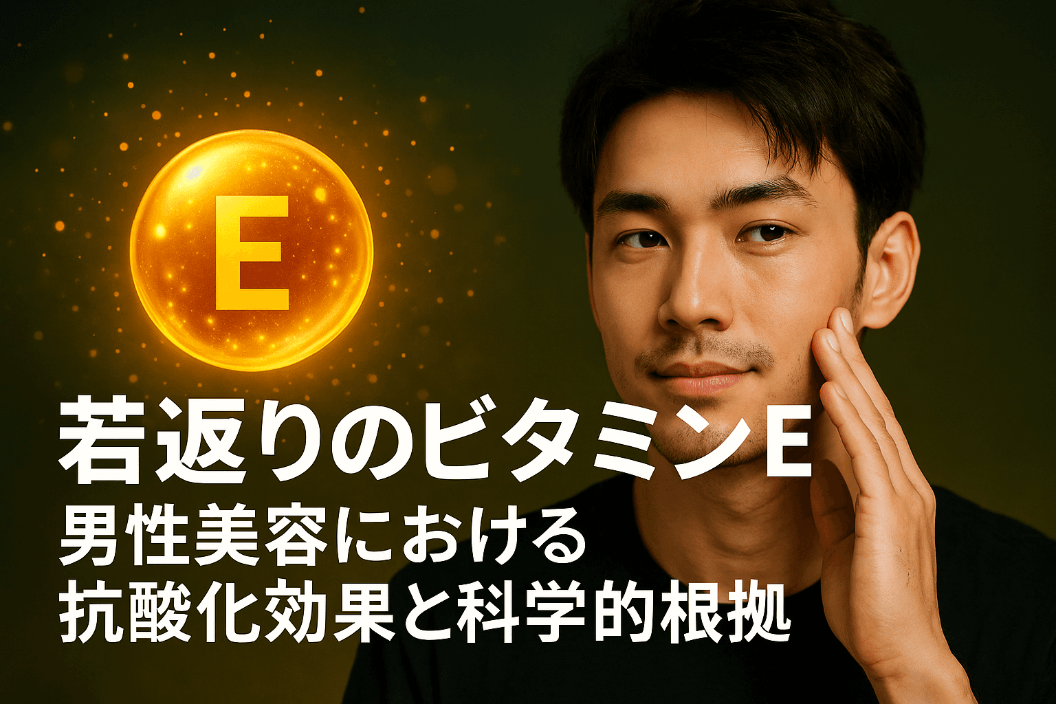 若返りのビタミンE:男性美容における抗酸化効果と科学的根拠のメイン画像