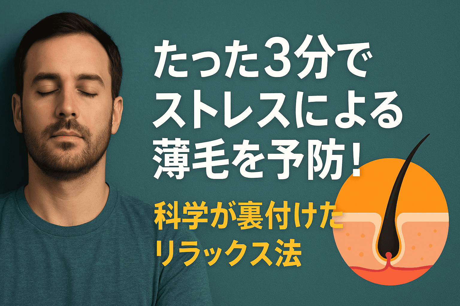 たった3分でストレスによる薄毛を予防!科学が裏付けたリラックス法のメイン画像
