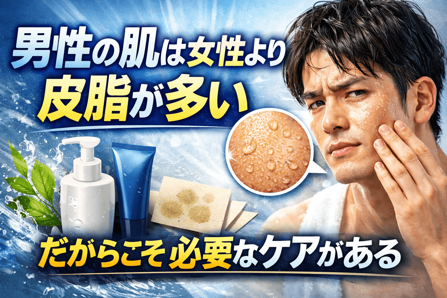 男性の肌は女性より皮脂が多い──だからこそ必要なケアがある のメインビジュアル