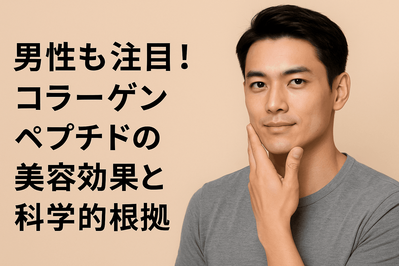 男性も注目!コラーゲンペプチドの美容効果と科学的根拠のメイン画像