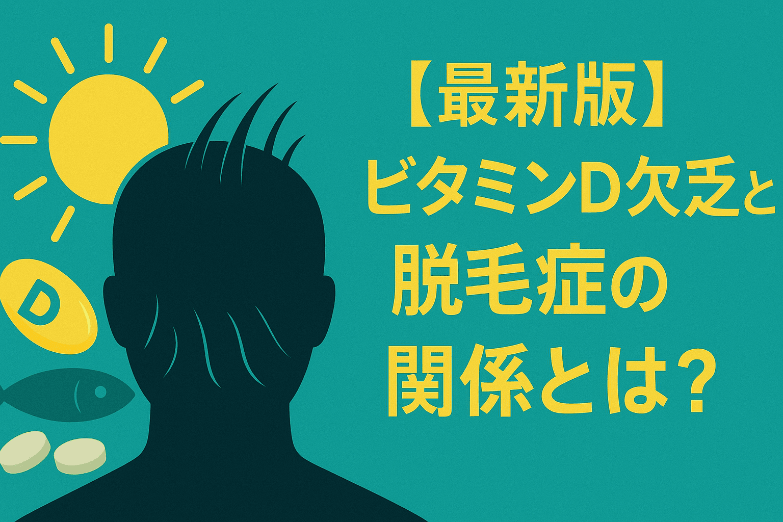 【最新版】ビタミンD欠乏と脱毛症の関係とは?AGA・FPHL・TEでの影響を徹底解説【2024年メタ解析】のメイン画像